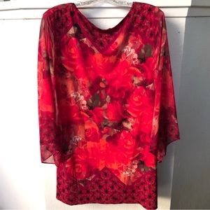 Stile&co. Red Women's long sleeve Dress